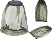 Mosquito Head Mesh Nets Gnat Face Netting Mosquito Full Covers for Camping Travel Army Green