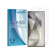 2 Pack MEZON Samsung Galaxy S24 Ultra (6.8") Clear Fingerprint Unlock Tempered Glass Screen Protectors