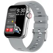 Smart Watch Bluetooth Call 1.69 Inch Full Touch Woman Man Fitness Sleep Tracker Heart Rate ECG Sports Waterproof Smartwatch - Gray