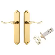 Stirling Lever Shouldered Backplate Passage Kit Polished Brass