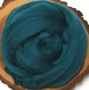TEAL - Merino wool roving, combed top, for spinning, nuno felting - 2 oz