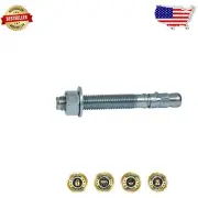 Heavy-Duty 3/8" x 5" Zinc Plated Wedge Anchors - Complete Installation Set of 50