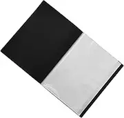HOMSFOU Transparent File Folder with Sleeves Lightweight and Document Presentation Book for School Office and Artwork Storage Black Color