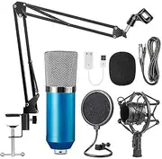 zolyet Professional BM700 Condenser Microphone Sound Microphone Mic KTV Singing Studio Kit Blue
