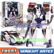 Tobot V Galaxy Detectives 8" Sergeant Justice Figure Police Car Boys Robot Toy