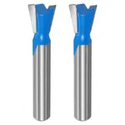 2pcs Dovetail Router Bits 3/8" Diameter 1/4" Shank Dovetail Cutter Bit