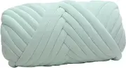 Warm and Plush Velvet Bulky Chunky Yarn Arm Knitting Cushion Blanket Weaving Throw, Light Green, 500g