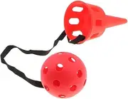 Catch Ball Game Play Toys Outdoor Yard Fun Sports Game for Kids - Blue - Red, as described