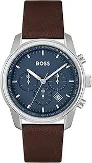 [Hugo Boss] Men's Trace 1514002 Quartz Watch, Blue, 44 mm Case Diameter