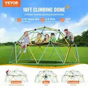 Climbing Dome 10FT Geometric Dome Climber with Hammock and Swing for Kids 3 to 10 Years Old Jungle Gym Supports 750LBS and Easy Assembly with Climbing Grip