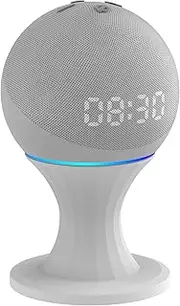 Amazon Exclusive Brand, Alexa Echo Dot 4 JZT01 Tabletop Holder, 4th Generation, Cable Storage, Tabletop Holder, Stand, Storage Stand, Accessory Stand, Accessories, Space Saving, Easy to Operate, White