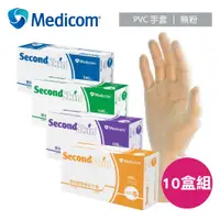 在飛比找PChome24h購物優惠-Medicom麥迪康 PVC無粉塑膠檢診手套 1000入 (