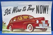 1940's Ford Sedan ~ Photo Advertising Post Card ~ From Dealer Pre War Promo