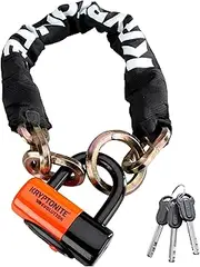 Kryptonite New York Noose 1275 Chain Bicycle Lock with Evolution Series 4 Disc Lock Chain Bicycle Lock (2-Foot x 4-Inch)