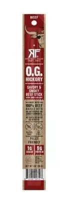Righteous Felon OG-STICK-24 O.G. Hickory Beef Stick Smoky & Savory 1oz., 1 Stick