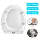 O Shape Toilet Seat Soft Close Quick Release Top Fixed & Adjustable Hinges White