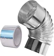 TOKIDNY 1 Set Stainless Steel Elbow Exhaust Chimney Flue for Stove Easy to Install Versatile Design for Outdoor Camping Indoor Gas Piping and Rv Ventilation