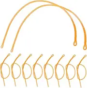 MOBUTOFU 10pcs Braided Leader Connectors for Fishing Line High Strength Loop Rings for Fly Fishing Techniques and Enhanced Flexibility