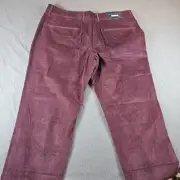 Holderness & Bourne Corduroy Pants Men’s 32x34 Red Flat Front Straight Leg NEW