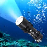 Li-ion Battery Underwater Flashlight Diving Light LED Waterproof Dive Scuba Lamp