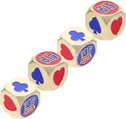 LOPUNER 4pcs Metal Poker Dice Reusable Carnival Dice for Bar Club Entertainment for Party Games Card Games