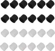 VGOL 24pcs RCA Anti Dust Plug Dustproof Cover RCA Port Stopper Protective Cover Silicone for TV AV Computer White Black