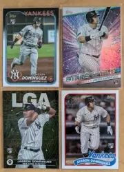 Lot (4 different) 2024 Topps (Series 2+Update) Jason Dominguez Yankees