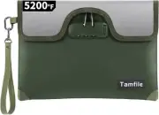 5200°F Fireproof Money Bag with Lock, Water Small Size(8.3" x 11"), Green