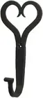 Rustic Hand Forged Iron SPLIT HEART WALL HOOK Decorative Hanger Rack Coat