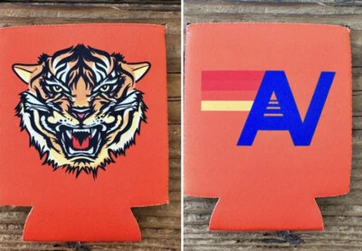 AVIATOR Nation AV Vail COLORADO Beer CAN Koozie FOAM Holder INSULATOR Tiger NEW