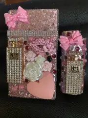 Crystal Cigarette pack holder. Cigarette Case, With Lighter