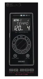 Seiko SQ200 Digital Quartz Metronome - Black (NIB)