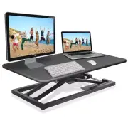 Ergonomic Sitting / Standing Adjustable Computer & Monitor Desk -Up 18 in Height