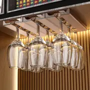 Wine Glass Holder, 2 Pack under Cabinet Plastic Stemware Storage Organizer