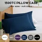 1500TC Ultra Soft Set of 2 Pillow Cases Standard Queen King European Pillowcases