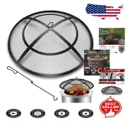 Upgraded Spark Screen - Portable 30-Inch Fire Pit Cover for Safe Gatherings