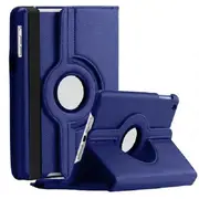 For Samsung Galaxy Tab A8 10.5 2021 Cover, Tab SM-X200 / X205 Leather Smart 360 Rotate Flip Stand Case Cover (Navy Blue)