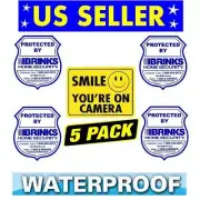 BRINKS HOME SECURITY SYSTEM WINDOW STICKERS+SMILE CAMERA DECAL WATERPROOF