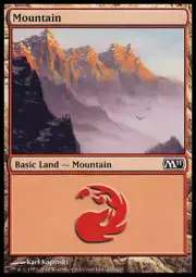 MTG Magic - Mountain D - Magic 2011 - Common - Foil Near Mint