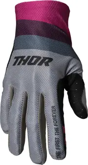 Thor Assist React Bicycle Gloves, black-grey-red, Size M for Men Black Grey Red