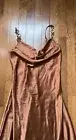 Jason Wu Satin Rust Wedding Maxi Dress Stones Small S