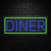 Diner Neon Sign for Retail Displays | LED Flex Neon | 24"W x 10"H x 1"D