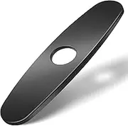 Kitchen Sink Faucet Hole Cover, Deck Plate for Kitchen Faucet- 10 Inches Sink Hole Cover, Plumbing Cover Plates, 10" Deck escutcheon for Pull Down Kitchen Faucet: 304 Stainless Steel Deck(Matte Black)