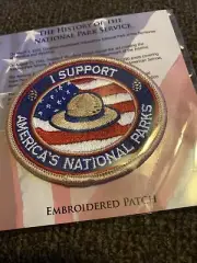 I Support America’s National Parks Souvenir Iron On Patch