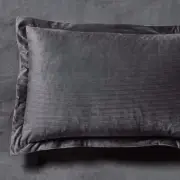 NNEDSZ Set of 2 Super Soft Corduroy Velvet Standard Pillowcase - Charcoal