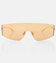 [Bottega Veneta] Bottega Veneta Futuristic shield sunglasses One Size orange