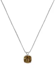 MaxColor 14K 3.60 ct. tw. Smoky Quartz Pendant Necklace