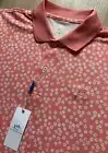 Southern Tide Fort Frederick Floral Printed Polo Conch Shell Mens Medium NWT