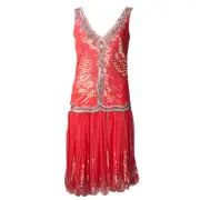 Class Roberto Cavalli Dress US Sz 6 Sleeveless Embellished Gatsby Red Dress