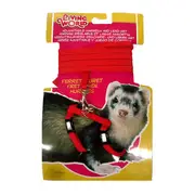 Living World Ferret Harness Lead Set Red